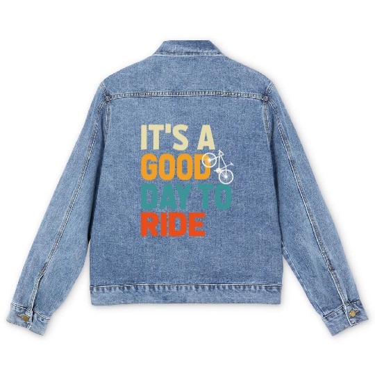 Bicycle Gift, Bike lover, It's A Good Day To Ride Men's Denim Jackets
