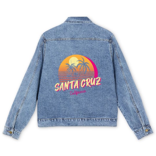 Retro Santa Cruz California Men's Denim Jackets