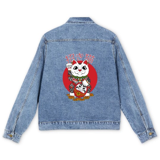 Maneki Neko Men's Denim Jackets