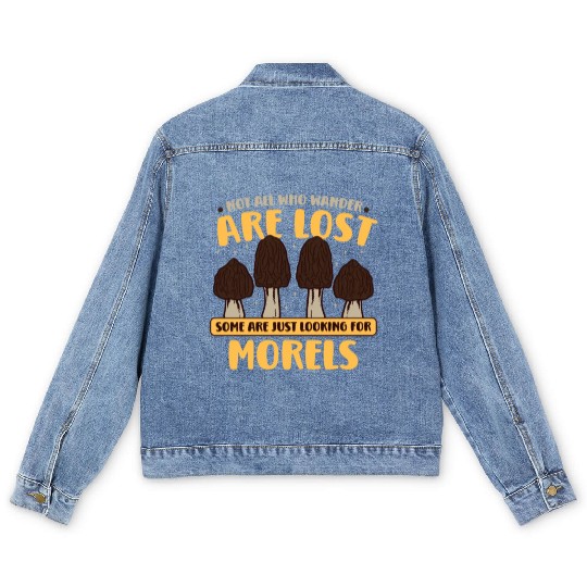 Morels Mushroom Picker Mushroom Farmer Mushroom Men's Denim Jackets