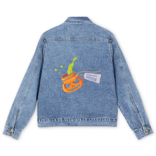 Pumpkin Spice Potion Coffee Enthusiast Halloween Men's Denim Jackets