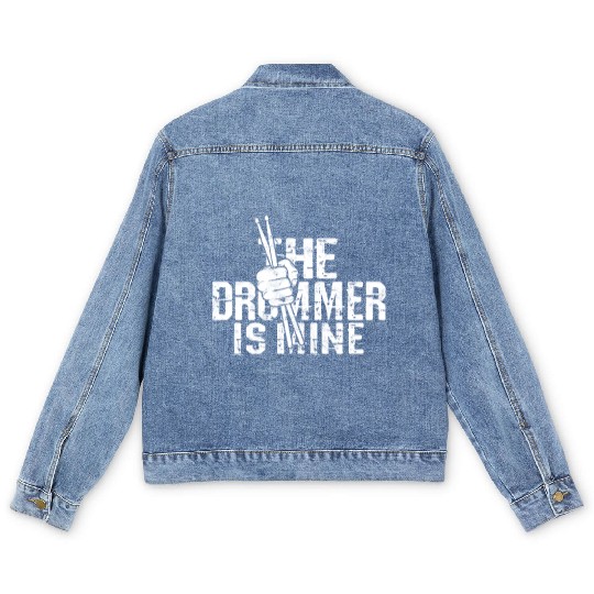 The drummer is mine - percussionist Men's Denim Jackets