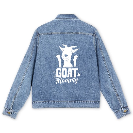 Goat Mommy Animal Owner Pet Lover Men's Denim Jackets