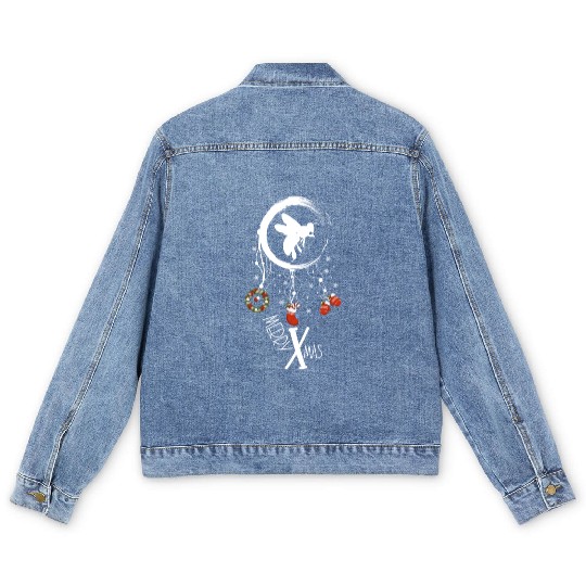 Winter dreamcatcher Christmas Bee Men's Denim Jackets