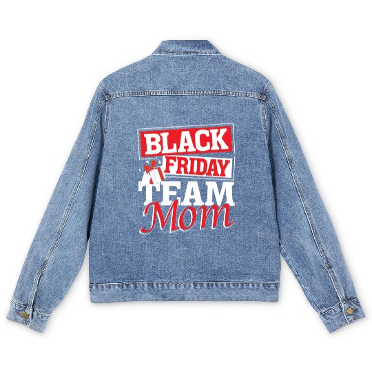 Black Friday Team Mom Men's Denim Jackets