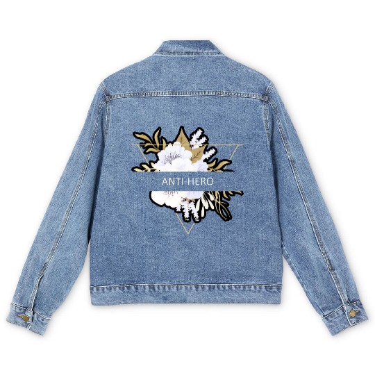Anti-Hero Flower Text Gift Music Fan Lover Men's Denim Jackets