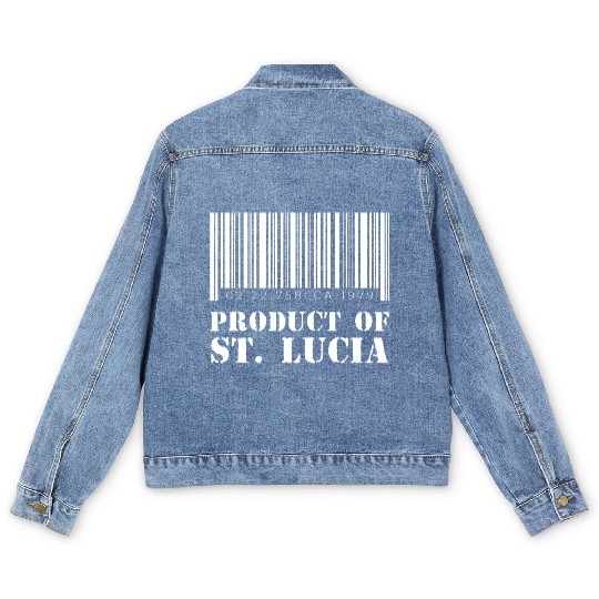 Product of St. Lucia (White) Men's Denim Jackets