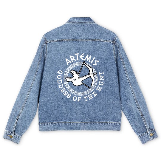 Artemis God, Greek God Men's Denim Jackets