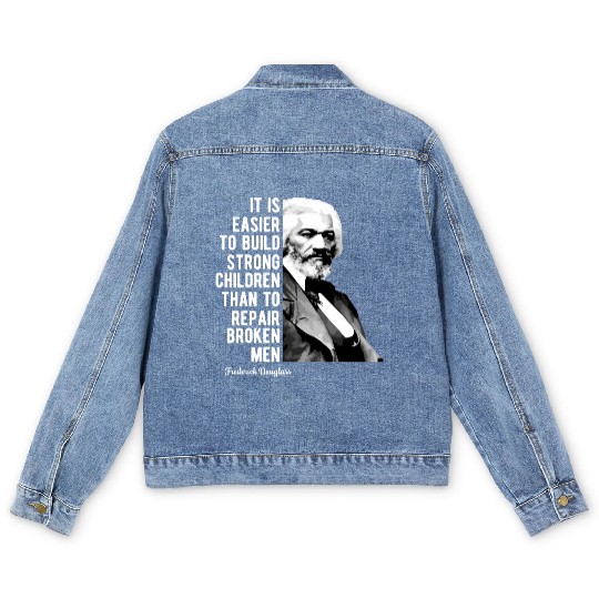 Frederick Douglass Quote For Black History Month Men's Denim Jackets