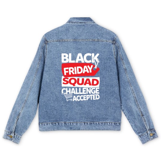Black Friday Squad Challenge Accepted Men's Denim Jackets