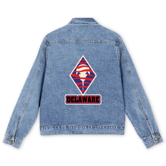 US States DELAWARE Men's Denim Jackets
