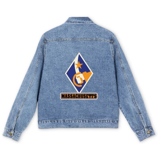 US States MASSACHUSETTS Men's Denim Jackets