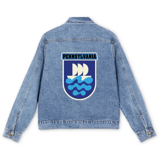 US States PENNSYLVANIA Men's Denim Jackets