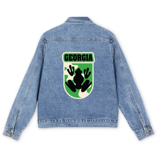 US States GEORGIA Men's Denim Jackets