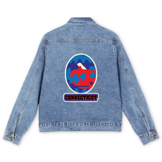 US States CONNECTICUT Men's Denim Jackets