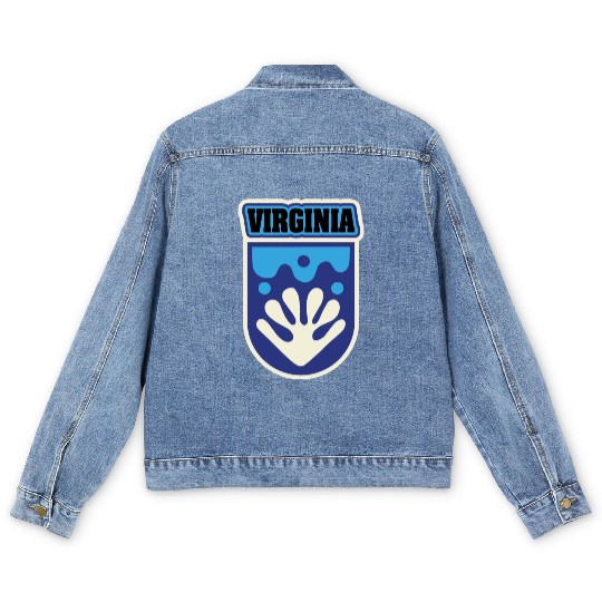US States VIRGINIA Men's Denim Jackets