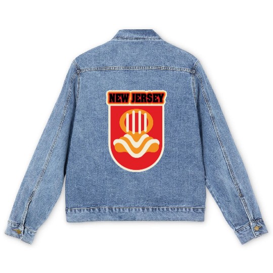 US States NEW JERSEY Men's Denim Jackets