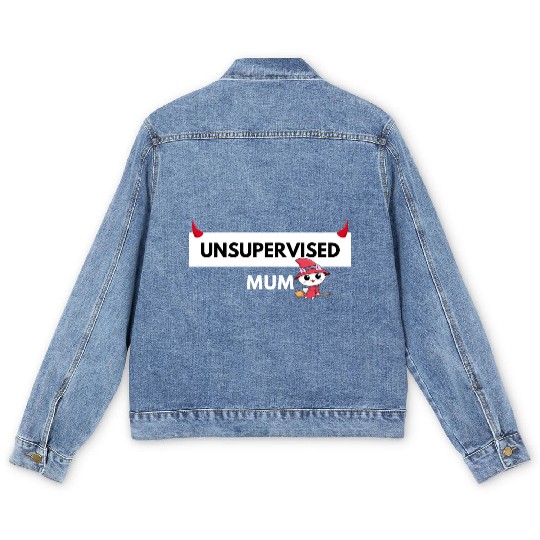 UNSUPERVISED MUM FUNNY CUTE DESIGN Men's Denim Jackets