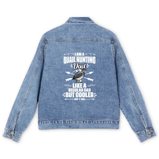 Funny Quail Hunting Season For A Bobwhite Quail Men's Denim Jackets