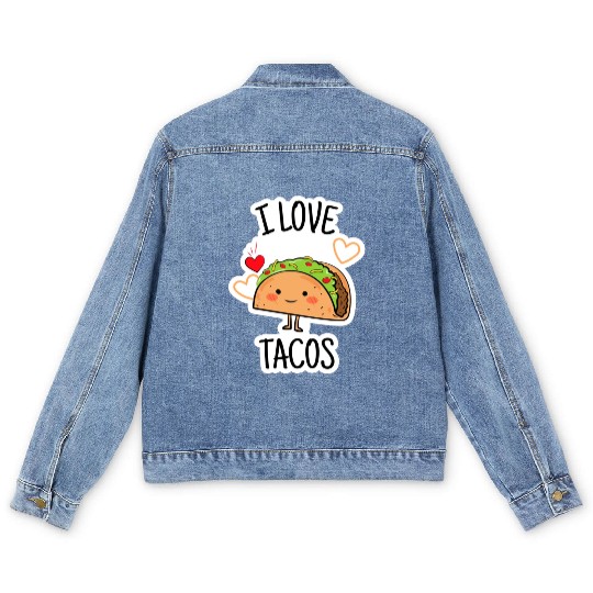 I Love Tacos Men's Denim Jackets