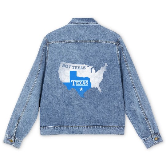 Big Texas Design for proud Texans Men's Denim Jackets
