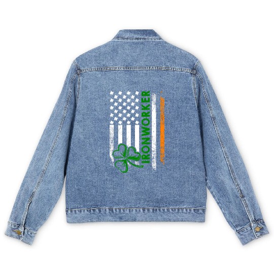 Im An Irish Ironworker Ironworker Men's Denim Jackets