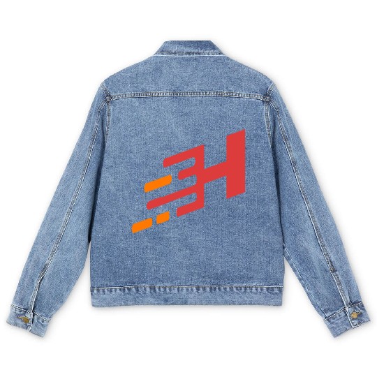 MOTION LETTER "H" LOGO TYPOGRAPHY Men's Denim Jackets
