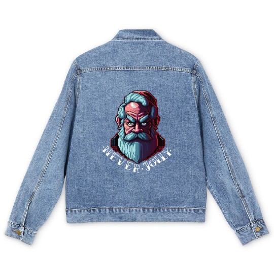 Grumpy Santa Men's Denim Jackets