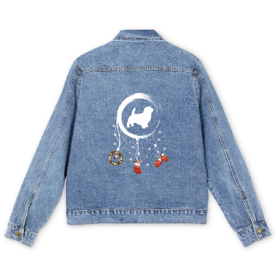 dog dreamcatcher Christmas Norfolk Terrier Men's Denim Jackets