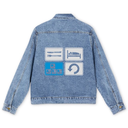 gaming daily repeat computer Men's Denim Jackets