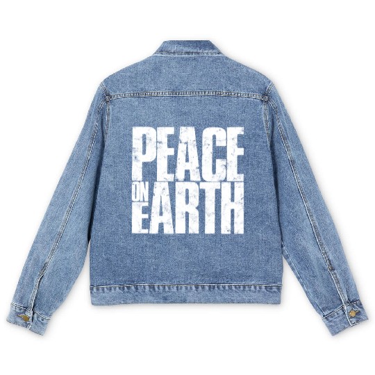 Peace on Earth - peace Men's Denim Jackets