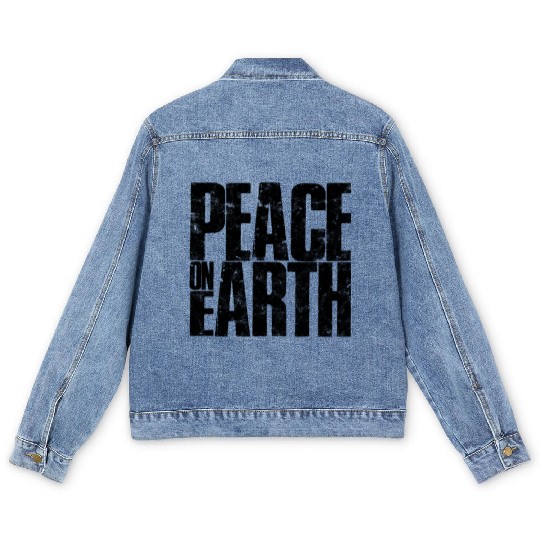 Peace on Earth - planet Men's Denim Jackets