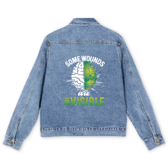 Mental Health Some Wounds Are Invisible Men's Denim Jackets