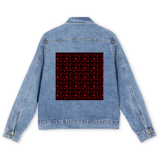 Tiling pattern seamless pattern geometric pattern Men's Denim Jackets