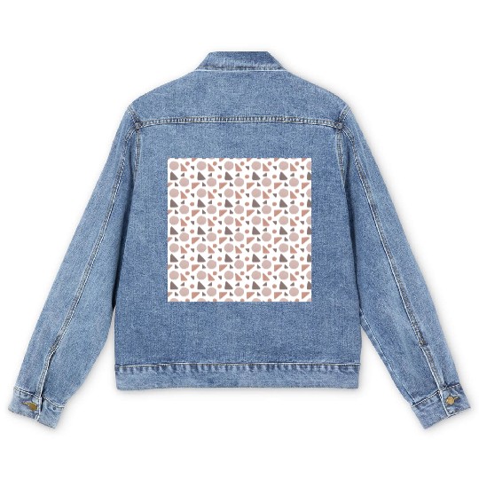 Tiling pattern seamless pattern geometric pattern Men's Denim Jackets