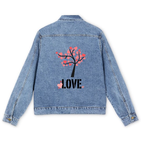 Valentine's Love Tree! Men's Denim Jackets
