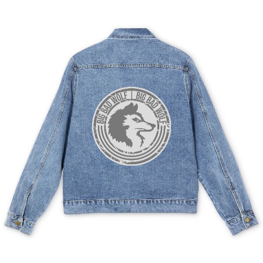 big bad wolf quote Men's Denim Jackets