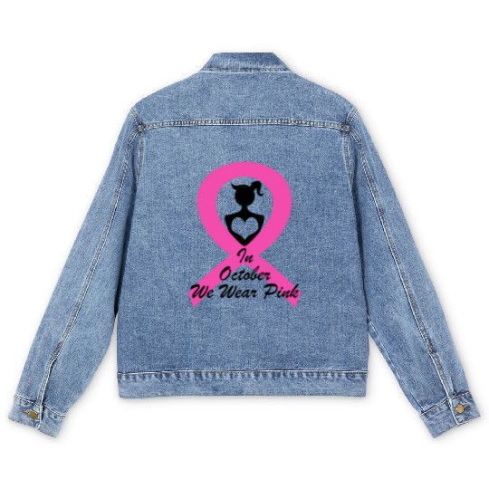 In October We Wear Pink Classic Men's Denim Jackets