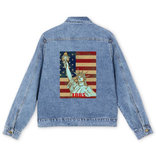 LOVE-Statue of Liberty Men's Denim Jackets