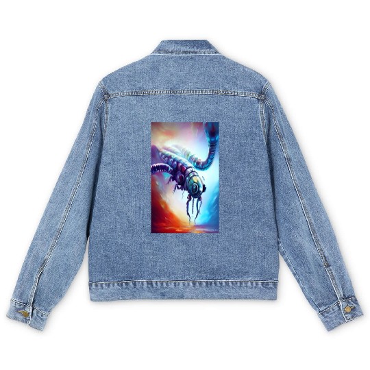 Alien insect Men's Denim Jackets