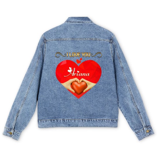 I love you Ariana Men's Denim Jackets