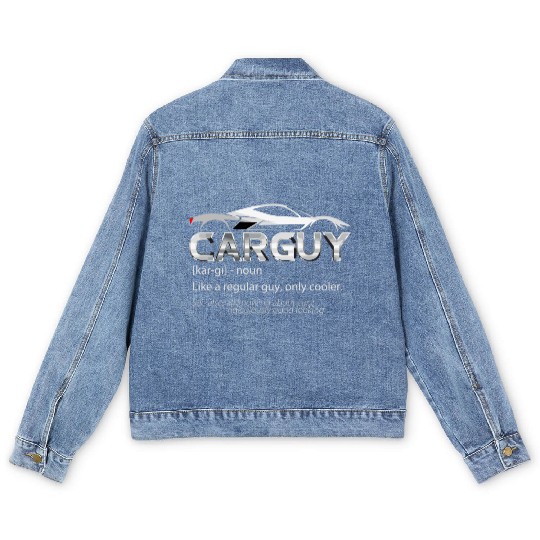Car Guy Sport Car Lover Funny Car Mechanic Men's Denim Jackets