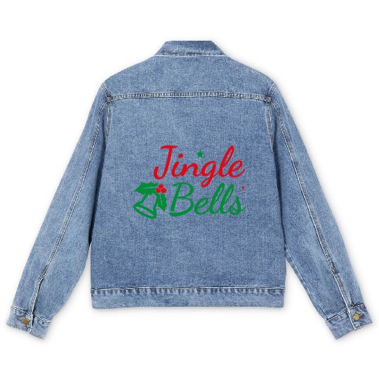 Jingle Bells - Marry Christmas Men's Denim Jackets