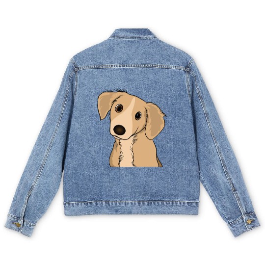 Dachshund Cute Puppy Funny Dog Pet Lover Gift Idea Men's Denim Jackets