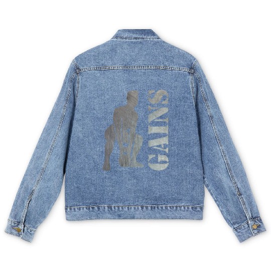 Bodybuilder Workout Squats Exercise Gift Men's Denim Jackets