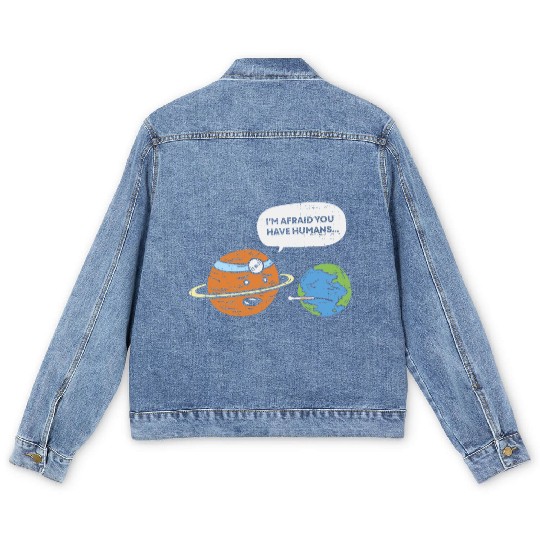 Earth Day Planet Doctor Humans Save Environment Men's Denim Jackets
