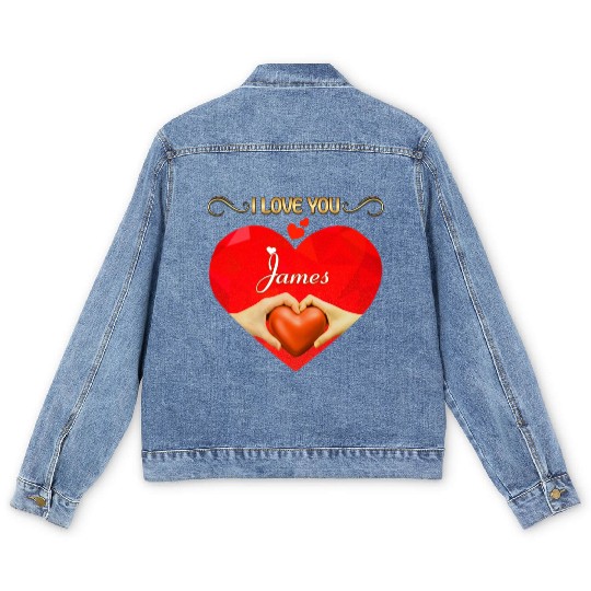 I love you James Men's Denim Jackets