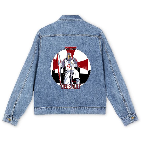 Stand strong and Deus vult Men's Denim Jackets