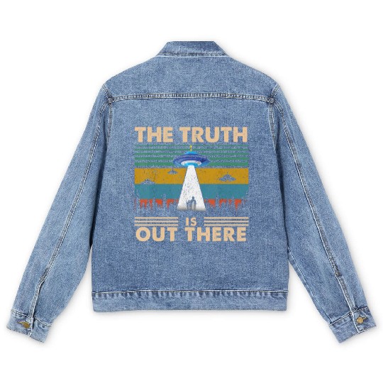 The Truth Is Out There Storm Raid Area 51 Alien Men's Denim Jackets