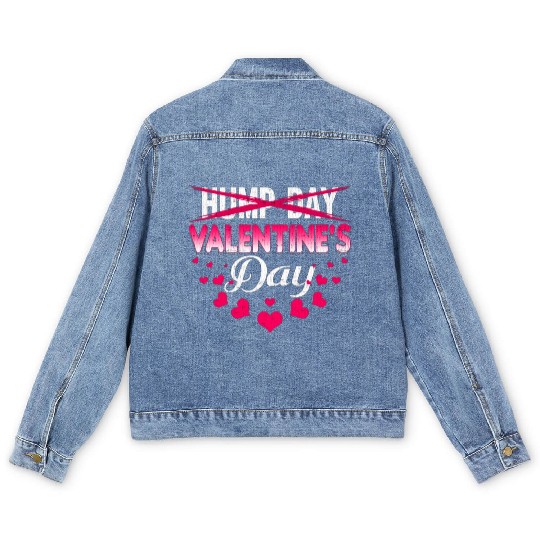 funny valentines day hump day Men's Denim Jackets